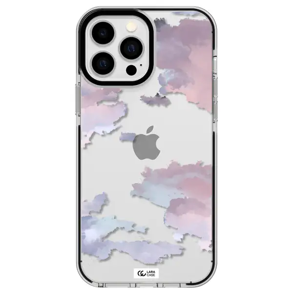 a close-up of a cloud Apple iPhone 13 Pro Max impact black border Case