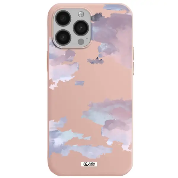 a close-up of a cloud Apple iPhone 13 Pro Silicone pastel pink Case
