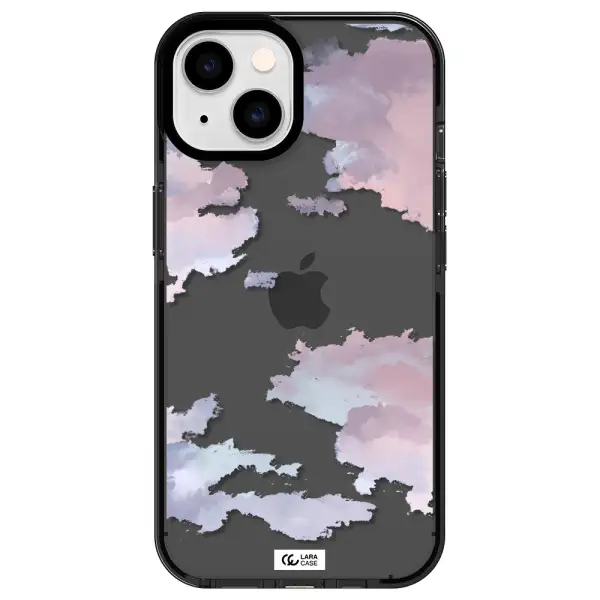 a close-up of a cloud Apple iPhone 14 impact Smoke Black Case