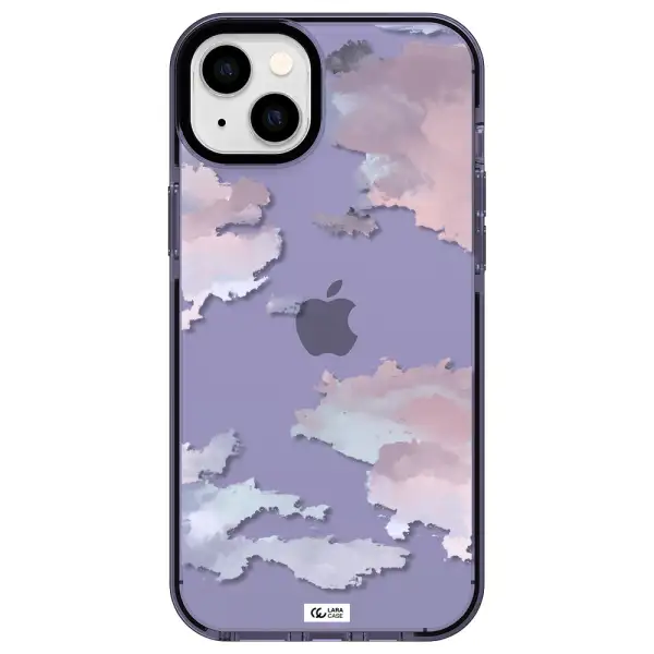 a close-up of a cloud Apple iPhone 14 plus impact Lilac Case