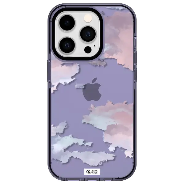 a close-up of a cloud Apple iPhone 14 pro impact Lilac Case