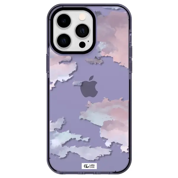 a close-up of a cloud Apple iPhone 14 pro max impact Lilac Case