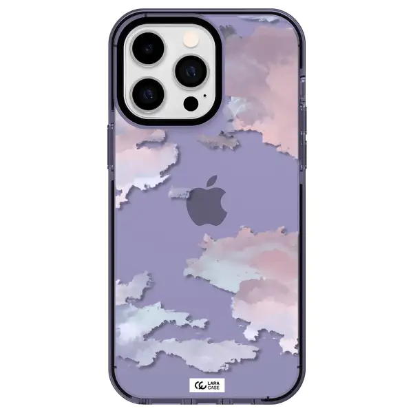 a close-up of a cloud Apple iPhone 15 Pro impact Lilac Case