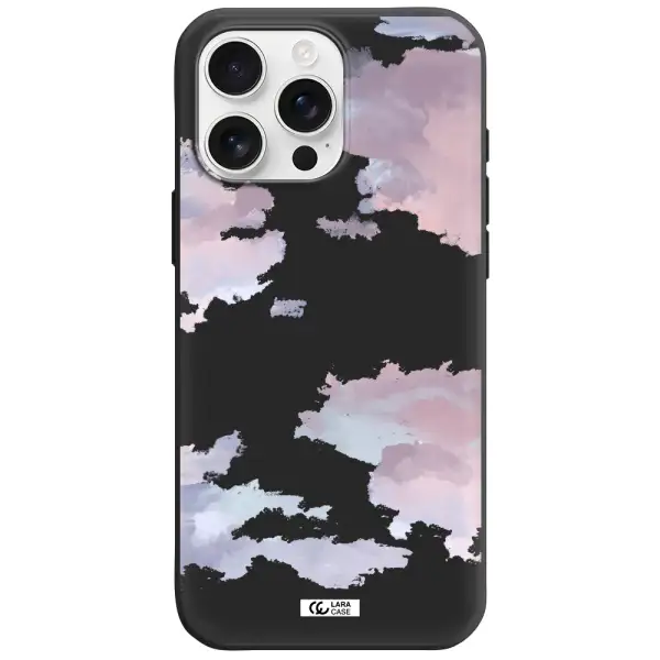 A Close-Up Of A Cloud Apple Iphone 16 Pro Max Silicone Black Case