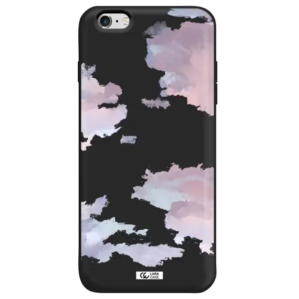 a close-up of a cloud Apple iPhone 6S Silicone black Case