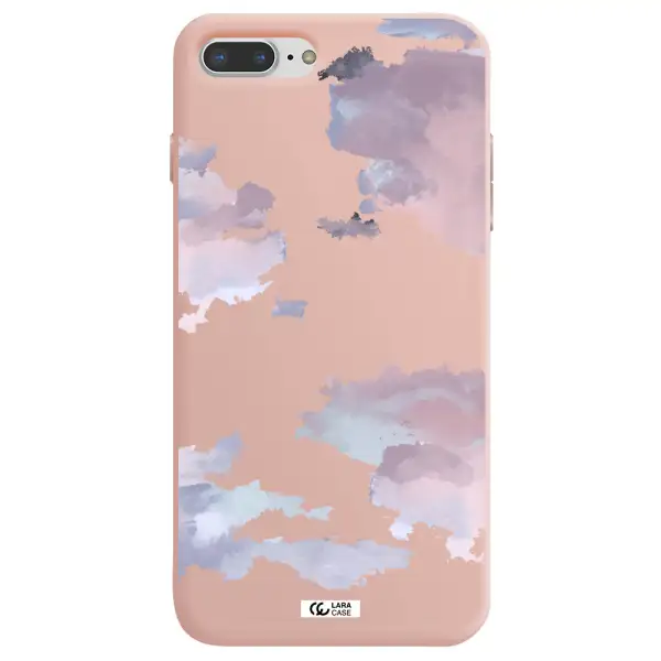 a close-up of a cloud Apple iPhone 7 plus Silicone pastel pink Case