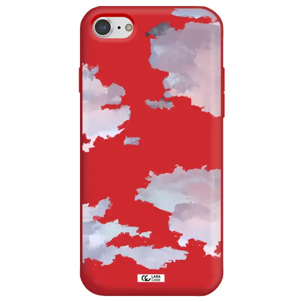 a close-up of a cloud Apple iPhone 7 Silicone Imperial Red Case