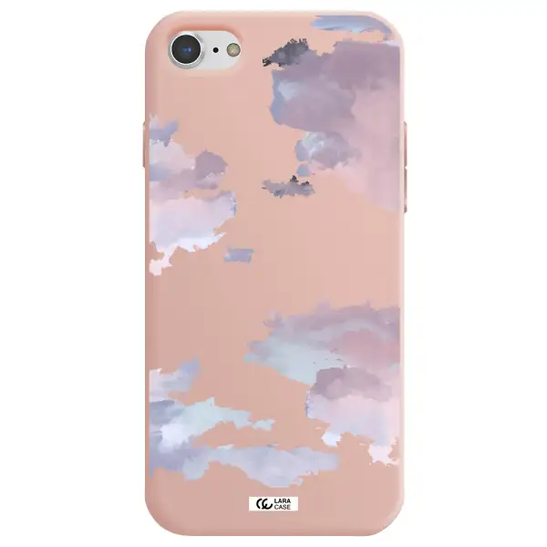 a close-up of a cloud Apple iPhone 7 Silicone pastel pink Case