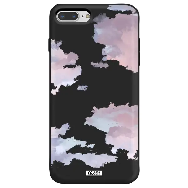 a close-up of a cloud Apple iPhone 8 plus Silicone black Case