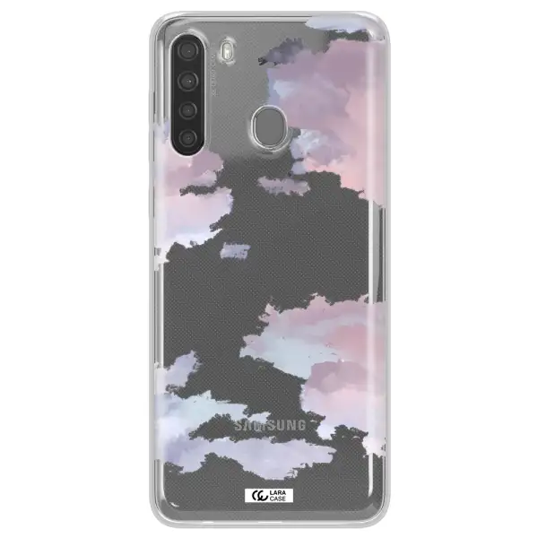 A Close-Up Of A Cloud Samsung A21 Clear Tpu Case