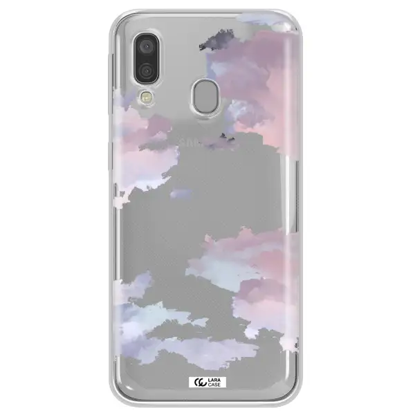 A Close-Up Of A Cloud Samsung A40 Clear Tpu Case