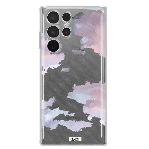 A Close-Up Of A Cloud Samsung S 22 Ultra Clear Tpu Case