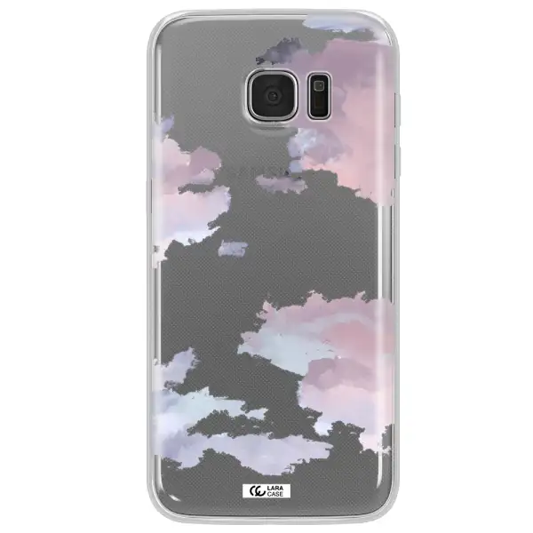 A Close-Up Of A Cloud Samsung S7 Edge Clear Tpu Case