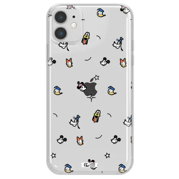 Disney Face Pattern Apple Iphone 11 Clear Tpu Case