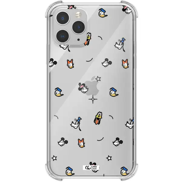 disney face pattern Apple iPhone 11 pro max Clear PC Case