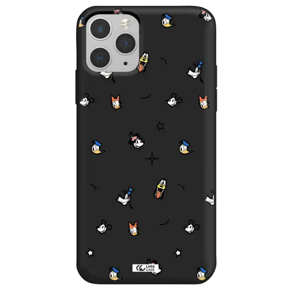 disney face pattern Apple iPhone 11 pro Silicone black Case