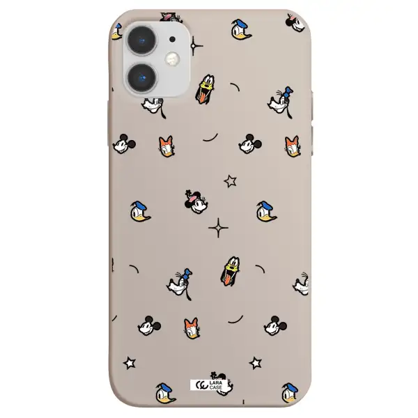 disney face pattern Apple iPhone 11 Silicone Stone Case