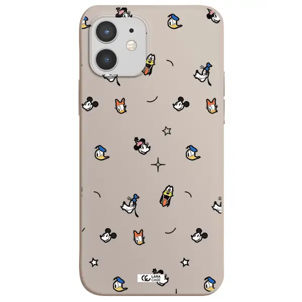 disney face pattern Apple iPhone 12 mini Silicone Stone Case
