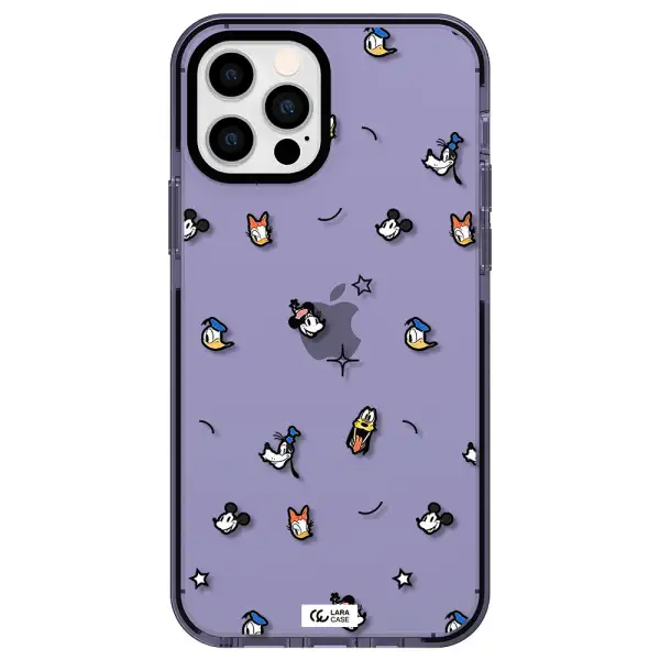 disney face pattern Apple iPhone 12 pro impact Lilac Case