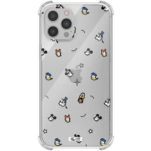 disney face pattern Apple iPhone 12 pro max Clear PC Case