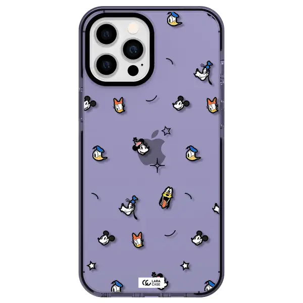 disney face pattern Apple iPhone 12 pro max impact Lilac Case