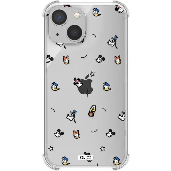 disney face pattern Apple iPhone 13 Clear PC Case