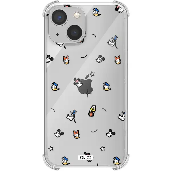 disney face pattern Apple iPhone 13 mini Clear PC Case