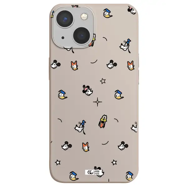 disney face pattern Apple iPhone 13 mini Silicone Stone Case