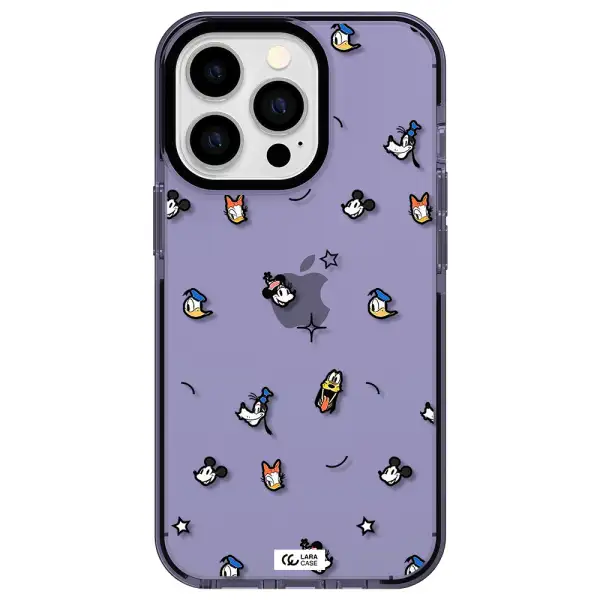 disney face pattern Apple iPhone 13 Pro impact Lilac Case