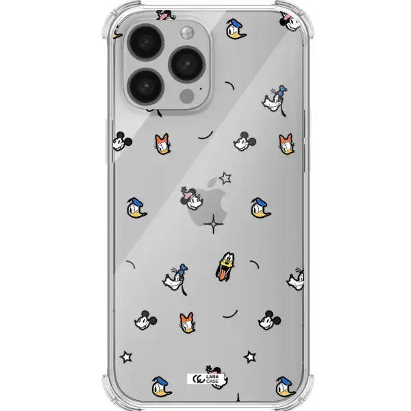disney face pattern Apple iPhone 13 Pro Max Clear PC Case