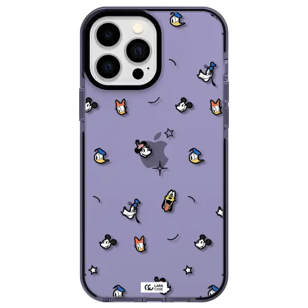 disney face pattern Apple iPhone 13 Pro Max impact Lilac Case