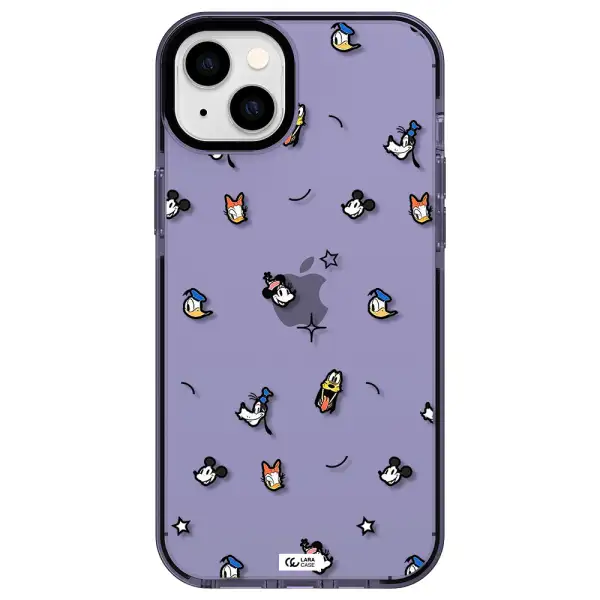 disney face pattern Apple iPhone 14 plus impact Lilac Case
