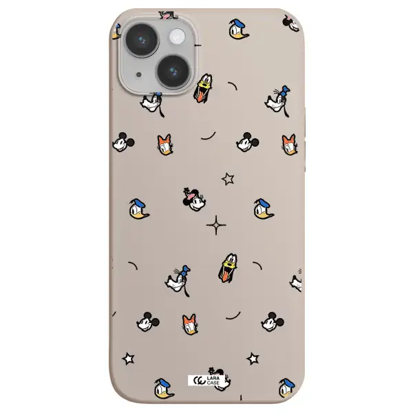 disney face pattern Apple iPhone 14 plus Silicone Stone Case
