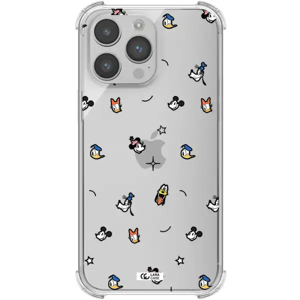 disney face pattern Apple iPhone 14 pro Clear PC Case