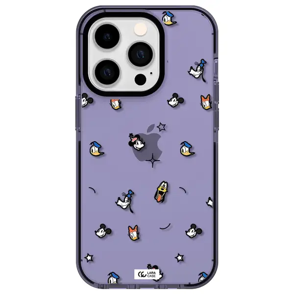 disney face pattern Apple iPhone 14 pro impact Lilac Case