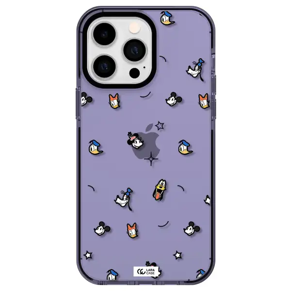 disney face pattern Apple iPhone 14 pro max impact Lilac Case