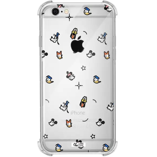 disney face pattern Apple iPhone 6 Clear PC Case