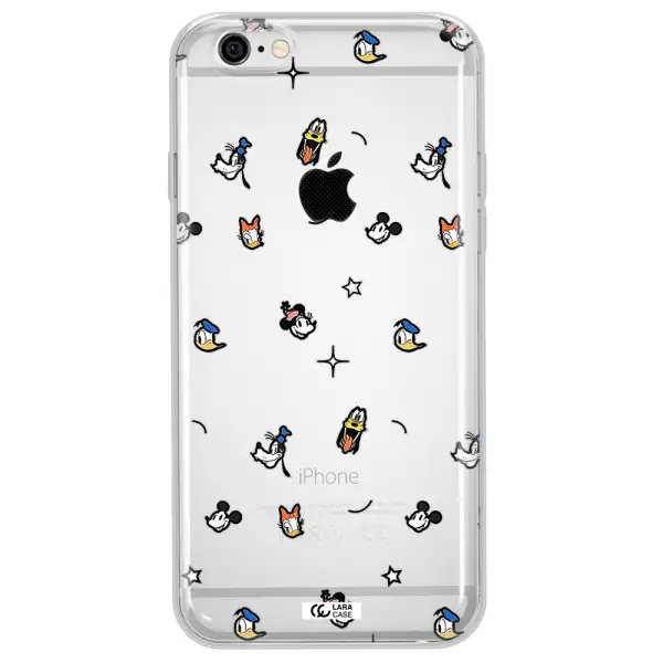 Disney Face Pattern Apple Iphone 6 Clear Tpu Case