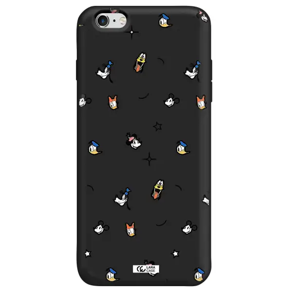 disney face pattern Apple iPhone 6 plus Silicone black Case