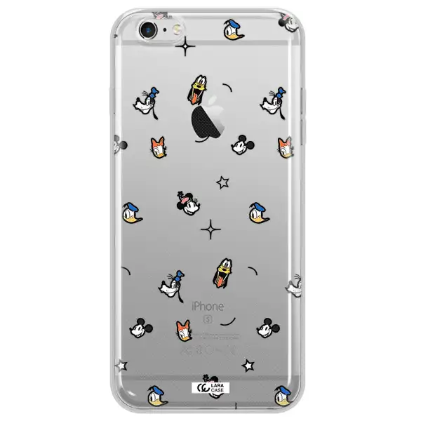 Disney Face Pattern Apple Iphone 6 S Plus Clear Tpu Case