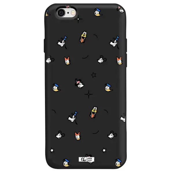 disney face pattern Apple iPhone 6 Silicone black Case
