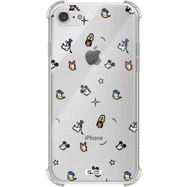 disney face pattern Apple iPhone 7 Clear PC Case