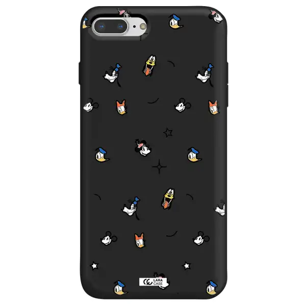 disney face pattern Apple iPhone 7 plus Silicone black Case