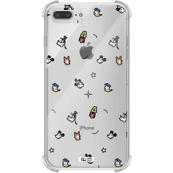disney face pattern Apple iPhone 8 plus Clear PC Case