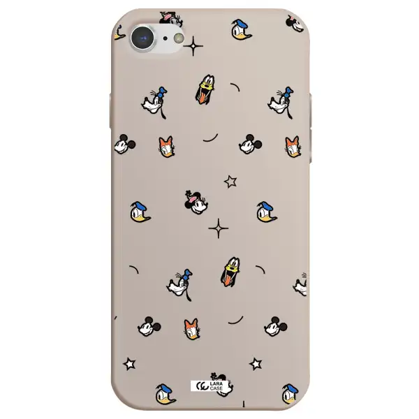 disney face pattern Apple iPhone 8 Silicone Stone Case