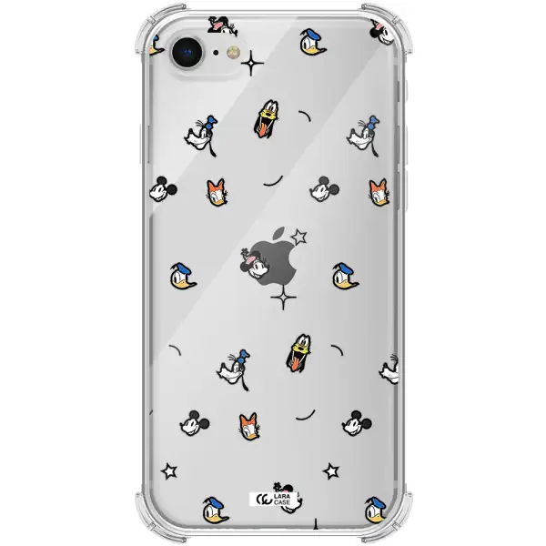 disney face pattern Apple iPhone se 2020 Clear PC Case