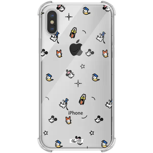 disney face pattern Apple iPhone X Clear PC Case