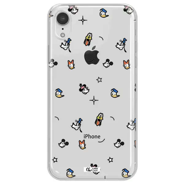 Disney Face Pattern Apple Iphone Xr Clear Tpu Case