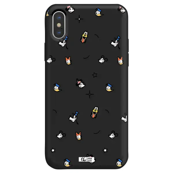 disney face pattern Apple iPhone XS Silicone black Case