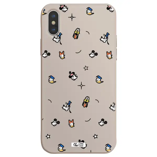disney face pattern Apple iPhone XS Silicone Stone Case